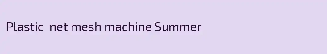 Plastic  net mesh machine Summer